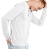 Hanes Originals Men’s Tri-Blend Long Sleeve Henley T-Shirt, Lightweight Long Sleeve Tee(Eco White)