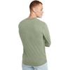 Hanes Originals Men’s Tri-Blend Long Sleeve Henley T-Shirt, Lightweight Long Sleeve Tee(Equilibrium Green Pe Heather)