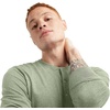 Hanes Originals Men’s Tri-Blend Long Sleeve Henley T-Shirt, Lightweight Long Sleeve Tee(Equilibrium Green Pe Heather)