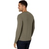 Hanes Originals Men’s Tri-Blend Long Sleeve Henley T-Shirt, Lightweight Long Sleeve Tee(Fatigue Green)