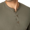 Hanes Originals Men’s Tri-Blend Long Sleeve Henley T-Shirt, Lightweight Long Sleeve Tee(Fatigue Green)