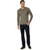 Hanes Originals Men’s Tri-Blend Long Sleeve Henley T-Shirt, Lightweight Long Sleeve Tee(Fatigue Green)