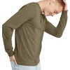 Hanes Originals Men’s Tri-Blend Long Sleeve Henley T-Shirt, Lightweight Long Sleeve Tee(Oregano Pe Heather)