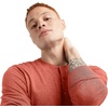 Hanes Originals Men’s Tri-Blend Long Sleeve Henley T-Shirt, Lightweight Long Sleeve Tee(Red River Clay Pe Heather)