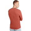 Hanes Originals Men’s Tri-Blend Long Sleeve Henley T-Shirt, Lightweight Long Sleeve Tee(Red River Clay Pe Heather)