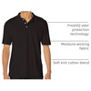 Hanes mens X-temp Performance Polo, Cotton Blend Sport Shirt for Men With Odor Control(Black)