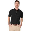Hanes mens X-temp Performance Polo, Cotton Blend Sport Shirt for Men With Odor Control(Black)