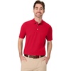 Hanes mens X-temp Performance Polo, Cotton Blend Sport Shirt for Men With Odor Control(Deep Red)