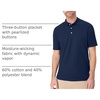 Hanes mens X-temp Performance Polo, Cotton Blend Sport Shirt for Men With Odor Control(Navy)