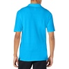 Hanes mens X-temp Performance Polo, Cotton Blend Sport Shirt for Men With Odor Control(Neon Blue Heather)