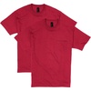 Hanes Men’s Beefy-t Pocket, Heavyweight Cotton Pocket Tee for Men, Full-Cut T-Shirt, 1 Or 2 Pack(Deep Red – 2 Pack)