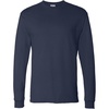 Hanes Men’s Essentials Long-Sleeve T-Shirt, Crewneck Cotton T-Shirts for Men, 2-Pack(Navy – 2 Pack)