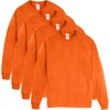 Hanes Men’s Essentials Long-Sleeve T-Shirt, Crewneck Cotton T-Shirts for Men, 2-Pack(Safety Orange – 4 Pack)