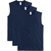 Hanes Men’s Essentials Midweight Muscle T-Shirt Pack, Cotton Muscle Tank Shirts, 3-Pack(Athletic Navy)