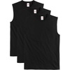 Hanes Men’s Essentials Midweight Muscle T-Shirt Pack, Cotton Muscle Tank Shirts, 3-Pack(Black)