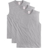 Hanes Men’s Essentials Midweight Muscle T-Shirt Pack, Cotton Muscle Tank Shirts, 3-Pack(Oxford Gray)