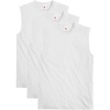Hanes Men’s Essentials Midweight Muscle T-Shirt Pack, Cotton Muscle Tank Shirts, 3-Pack(White)