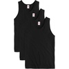 Hanes Men’s Essentials Tank Top Pack, Midweight Cotton Tanks, Sleeveless Shirts, 3-Pack(Black)