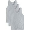 Hanes Men’s Essentials Tank Top Pack, Midweight Cotton Tanks, Sleeveless Shirts, 3-Pack(Light Steel)