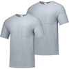 Hanes Men’s Men’s Workwear Short Sleeve Tee (2-Pack)(Light Steel)