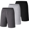 Hanes Men’s Shorts, Essentials Short with Pockets, Gym Shorts for Men, Men’s Athletic Shorts, 7.5″(Black/Charcoal Heather/Light Steel)