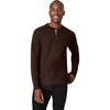 Hanes Mens T-Shirts, Men’s Beefyt Henley Shirts, Men’s Cotton Long Sleeve Shirts(Dark Truffle)