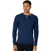 Hanes Mens T-Shirts, Men’s Beefyt Henley Shirts, Men’s Cotton Long Sleeve Shirts(Navy Heather)