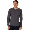 Hanes Mens T-Shirts, Men’s Beefyt Henley Shirts, Men’s Cotton Long Sleeve Shirts(Slate Heather)