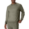 Hanes Originals Men’s French Terry Sweatshirt, Tri-Blend Crewneck Sweatshirt for Men(Camouflage Green Pe Heather)