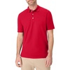 Hanes mens X-temp Performance Polo, Cotton Blend Sport Shirt for Men With Odor Control(Deep Red)