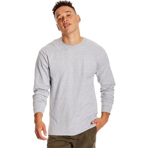 Hanes Men’s Beefy Long Sleeve Shirt, 1 or 2 Pack(Light Steel – 2 Pack)