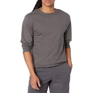 Hanes Men’s Beefy Long Sleeve Shirt, 1 or 2 Pack(Smoke Gray – 1 Pack)
