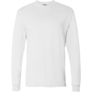 Hanes Men’s Essentials Long-Sleeve T-Shirt, Crewneck Cotton T-Shirts for Men, 2-Pack(White – 2 Pack)