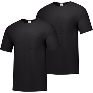 Hanes Men’s Men’s Workwear Short Sleeve Tee (2-Pack)(Black)