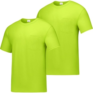 Hanes Men’s Men’s Workwear Short Sleeve Tee (2-Pack)(Safety Green)