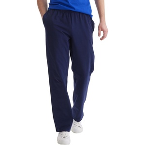 Hanes Men’s Sweatpants Pack – 3-Pack – Essentials Midweight Cotton Jersey Lounge Pants – Open Bottom – Pockets – 32″(Navy)