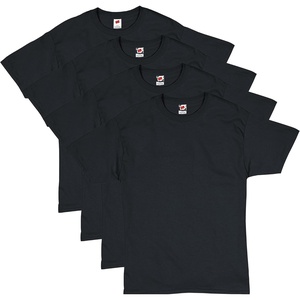 Hanes Men’s T-Shirt Pack – 4 or 6 Pack – Essential-T Crewneck Cotton T-Shirts – Everyday Men’s Clothing – Big & Tall(Black)