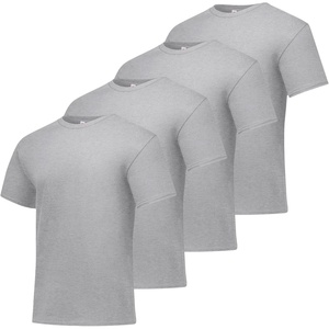 Hanes Men’s T-Shirt Pack – 4 or 6 Pack – Essential-T Crewneck Cotton T-Shirts – Everyday Men’s Clothing – Big & Tall(Light Steel)