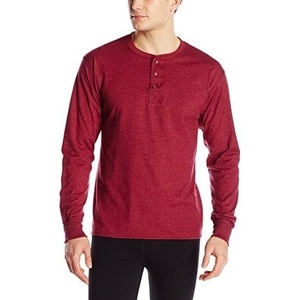 Hanes Mens T-Shirts, Men’s Beefyt Henley Shirts, Men’s Cotton Long Sleeve Shirts(Brandy-wine Heather)