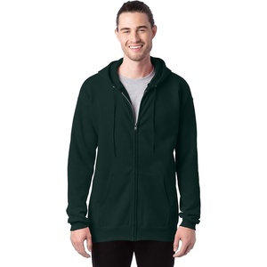Hanes Men’s Ultimate Full-Zip Hoodie, Men’s Hooded Fleece Sweatshirt with Zipper(Deep Forest)