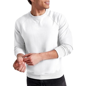 Hanes Originals Men’s French Terry Sweatshirt, Tri-Blend Crewneck Sweatshirt for Men(White)