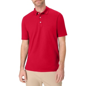 Hanes mens X-temp Performance Polo, Cotton Blend Sport Shirt for Men With Odor Control(Deep Red)