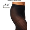 Hanes EcoSmart Openwork Stripe Women’s Fashion Tights, Control Top, Sheer Toe, Black