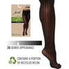 Hanes EcoSmart Openwork Stripe Women’s Fashion Tights, Control Top, Sheer Toe, Black