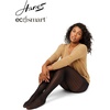 Hanes EcoSmart Openwork Stripe Women’s Fashion Tights, Control Top, Sheer Toe, Black